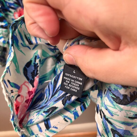 Carbon‎ Men's Large Floral Hawaiian Short Sleeve Shirt - Picture 2 of 4